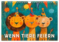 Wenn Tiere feiern (Wandkalender 2026 DIN A4 quer), CALVENDO Monatskalender