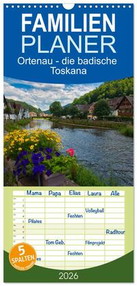 Vorderes Coverbild Familienplaner 2026 - Ortenau - die badische Toskana mit 5 Spalten (Wandkalender, 21 x 45 cm) CALVENDO