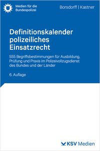 Vorderes Coverbild Definitionskalender polizeiliches Einsatzrecht