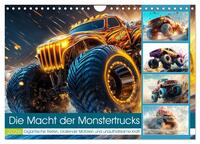 Die Macht der Monstertrucks (Wandkalender 2026 DIN A4 quer), CALVENDO Monatskalender