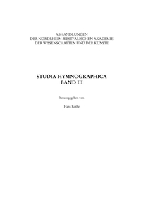 Studia Hymnographica III