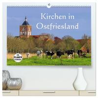 Kirchen in Ostfriesland (hochwertiger Premium Wandkalender 2025 DIN A2 quer), Kunstdruck in Hochglanz
