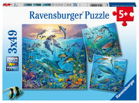 Kinderpuzzle 3x49 Teile - Tierwelt des Ozeans