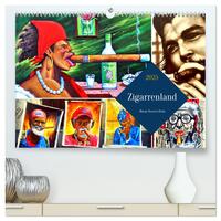 Zigarrenland - Blauer Dunst in Kuba (hochwertiger Premium Wandkalender 2025 DIN A2 quer), Kunstdruck in Hochglanz