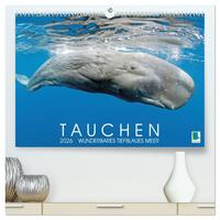 Tauchen: Wunderbares tiefblaues Meer (hochwertiger Premium Wandkalender 2026 DIN A2 quer), Kunstdruck in Hochglanz