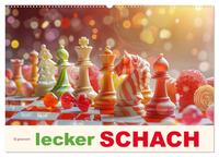 Lecker Schach (Wandkalender 2025 DIN A2 quer), CALVENDO Monatskalender