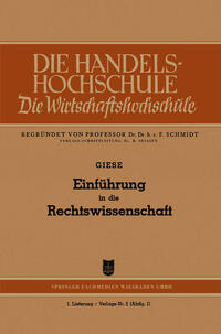 Einführung in die Rechtswissenschaft