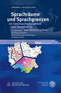 Vorderes Coverbild Sprachräume und Sprachgrenzen im Untersuchungsgebiet des Sprachatlas von Mittelfranken