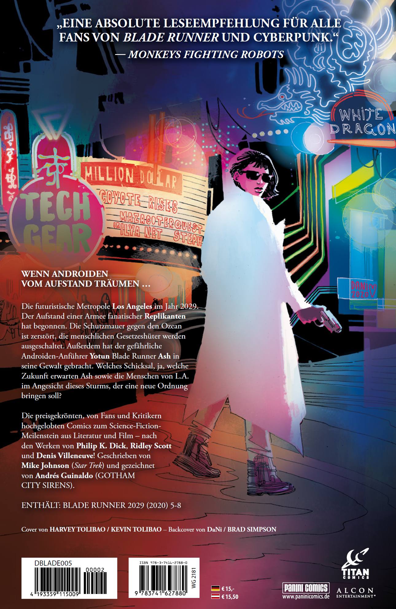 Rückseitencover Blade Runner 2029