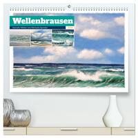 Wellenbrausen - Gemalte Wellen von Michaela Spreider (hochwertiger Premium Wandkalender 2026 DIN A2 quer), Kunstdruck in Hochglanz
