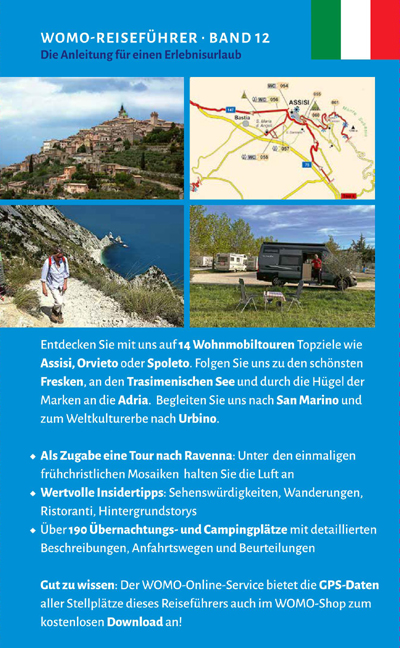 Rückseitencover Entdeckertouren mit dem Wohnmobil Umbrien und Marken