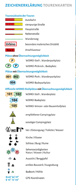 Gesamtes Coverbild Entdeckertouren mit dem Wohnmobil Umbrien und Marken