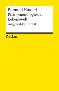 Vorderes Coverbild Phänomenologie der Lebenswelt. Ausgewählte Texte II