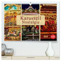 Karussell - Nostalgie (hochwertiger Premium Wandkalender 2025 DIN A2 quer), Kunstdruck in Hochglanz