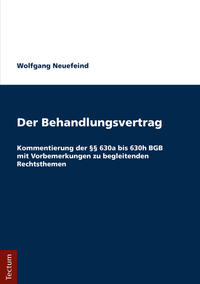 Vorderes Coverbild Der Behandlungsvertrag
