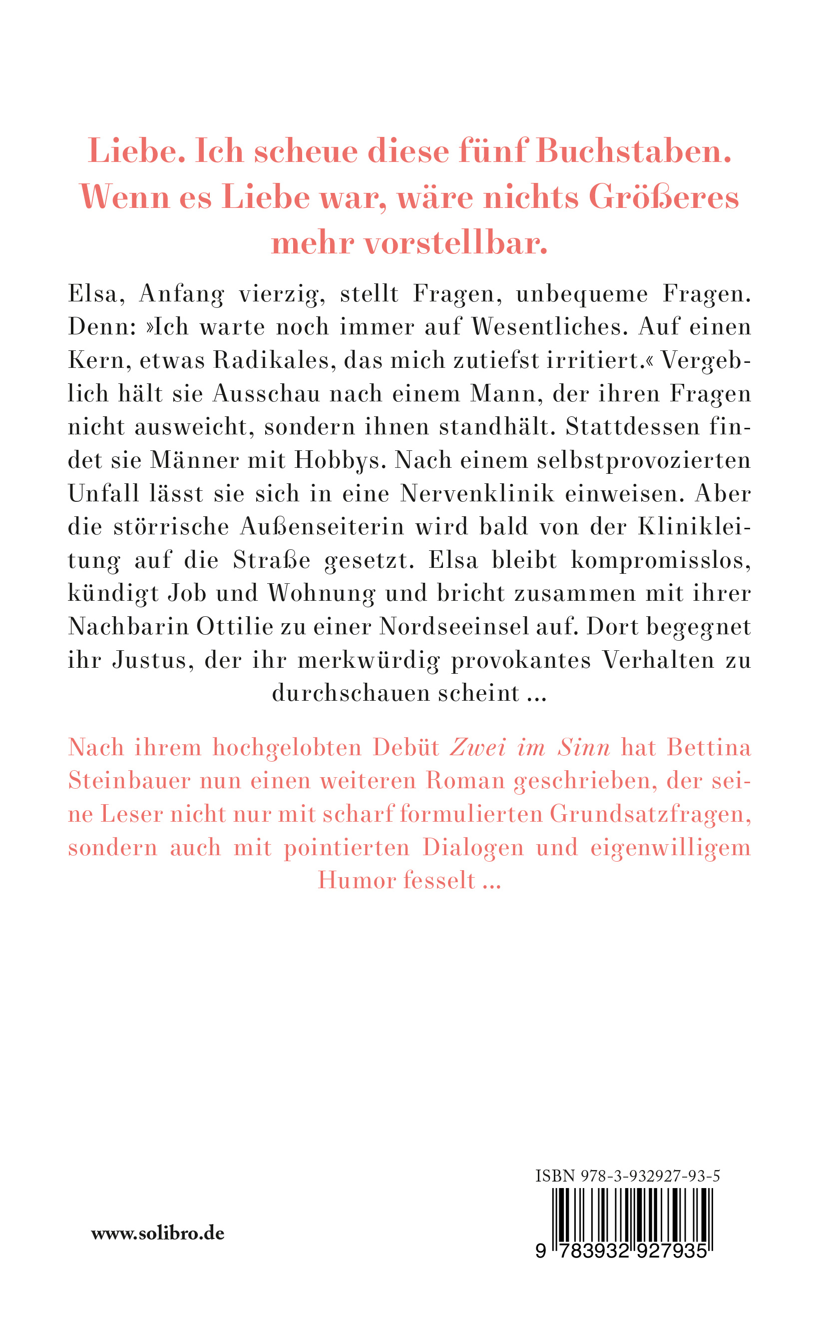 Rückseitencover Das Unbehagen der Elsa Brandt