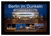 Berlin im Dunkeln (Wandkalender 2026 DIN A2 quer), CALVENDO Monatskalender
