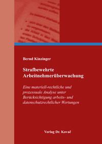 Vorderes Coverbild Strafbewehrte Arbeitnehmerüberwachung