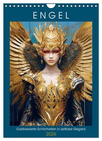 Engel. Goldverzierte Schönheiten in zeitloser Eleganz (Wandkalender 2026 DIN A4 hoch), CALVENDO Monatskalender