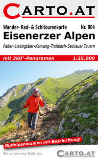 Wander- Rad- & Schitourenkarte 804 Eisenerzer Alpen