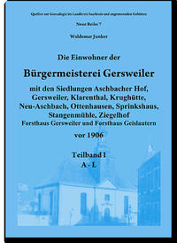 Die Einwohner der Bürgermeisterei Gersweiler vor 1906