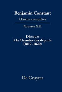 Discours à la Chambre des députés (1819–1820)