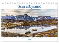 Scoresbysund - Sommer im größten und längsten Fjordsystem der Welt (Tischkalender 2026 DIN A5 quer), CALVENDO Monatskalender