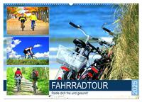 Fahrradtour. Radle dich frei und gesund! (Wandkalender 2025 DIN A2 quer), CALVENDO Monatskalender