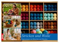 Stricken und Wolle (Wandkalender 2026 DIN A4 quer), CALVENDO Monatskalender