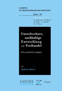 Vorderes Coverbild Umweltschutz, nachhaltige Entwicklung und Freihandel