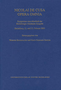 Vorderes Coverbild Cusanus-Studien / Nicolai de Cusa Opera Omnia. Symposium zum Abschluß der Heidelberger Akademie-Ausgabe