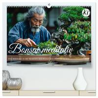 Vorderes Coverbild Bonsai meditativ (hochwertiger Premium Wandkalender 2026 DIN A2 quer), Kunstdruck in Hochglanz