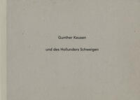 und des Hollunders Schweigen