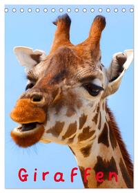 Giraffen (Tischkalender 2025 DIN A5 hoch), CALVENDO Monatskalender
