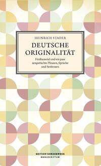 Vorderes Coverbild Deutsche Originalität