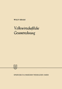 Vorderes Coverbild Volkswirtschaftliche Gesamtrechnung