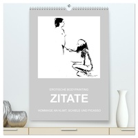 Vorderes Coverbild EROTISCHE BODYPAINTING ZITATE - HOMMAGE AN KLIMT, SCHIELE UND PICASSO (hochwertiger Premium Wandkalender 2026 DIN A2 hoch), Kunstdruck in Hochglanz