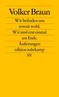 Wir befinden uns soweit wohl. Wir sind erst einmal am Ende
