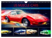 US Muscle Cars Legendäre Amerikanische Traumwagen (Wandkalender 2025 DIN A4 quer), CALVENDO Monatskalender