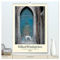 Silken Windsprites - Zwei Windhunde erobern die Lagunenstadt Venedig (hochwertiger Premium Wandkalender 2025 DIN A2 hoch), Kunstdruck in Hochglanz