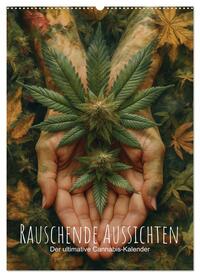 Vorderes Coverbild Rauschende Aussichten - Der ultimative Cannabis-Kalender (Wandkalender 2025 DIN A2 hoch), CALVENDO Monatskalender