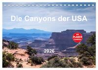 Die Canyons der USA (Tischkalender 2026 DIN A5 quer), CALVENDO Monatskalender