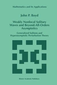 Weakly Nonlocal Solitary Waves and Beyond-All-Orders Asymptotics