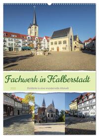 Fachwerk in Halberstadt (Wandkalender 2025 DIN A2 hoch), CALVENDO Monatskalender