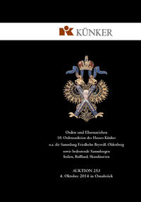 Katalog der Künker Auktion 253 am 4. Oktober 2014 - Orden und Ehrenzeichen.