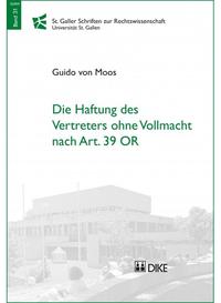 Die Haftung des Vertreters ohne Vollmacht nach Art. 39 OR