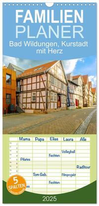 Familienplaner 2025 - Bad Wildungen, Kurstadt mit Herz mit 5 Spalten (Wandkalender, 21 x 45 cm) CALVENDO