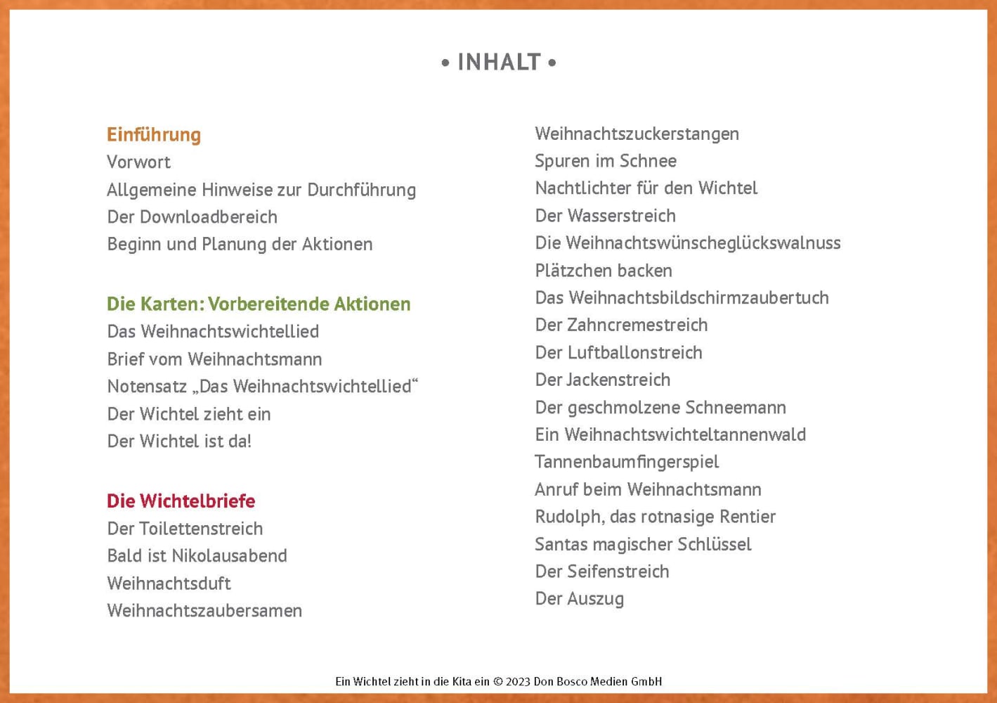 Beispielinhalt (Bild) Ein Wichtel zieht in die Kita ein