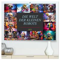 Die Welt der kleinen Robots (hochwertiger Premium Wandkalender 2025 DIN A2 quer), Kunstdruck in Hochglanz