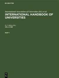 International Handbook of Universities / 1981